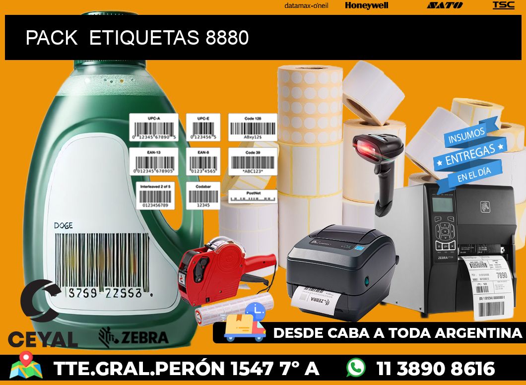 PACK  ETIQUETAS 8880