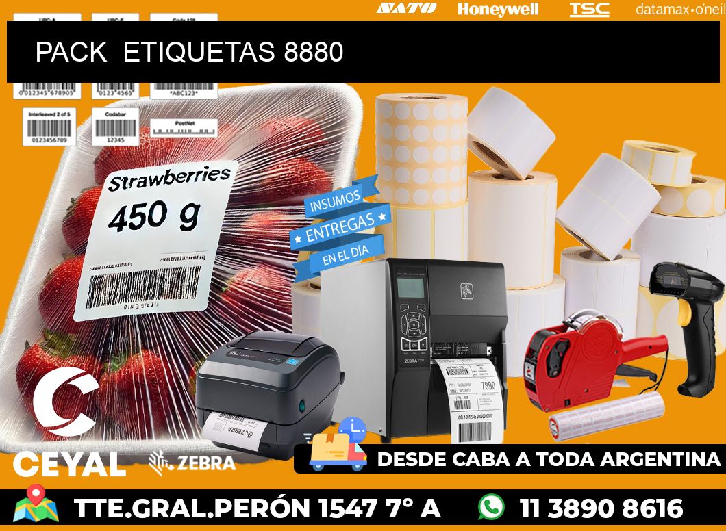 PACK  ETIQUETAS 8880