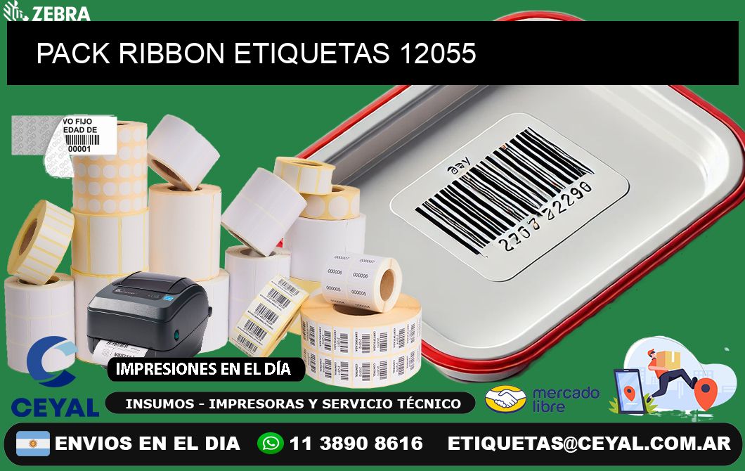 PACK RIBBON ETIQUETAS 12055