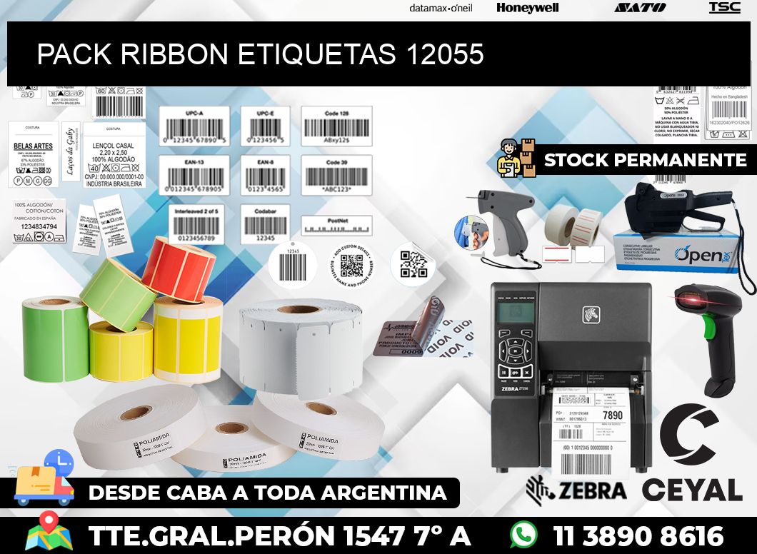 PACK RIBBON ETIQUETAS 12055