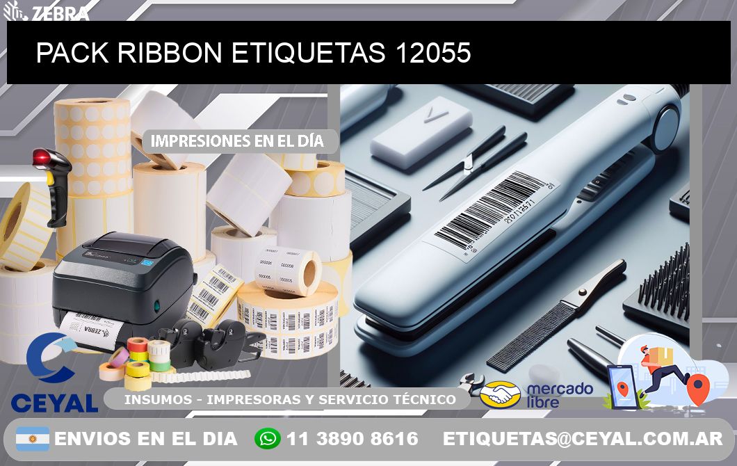 PACK RIBBON ETIQUETAS 12055