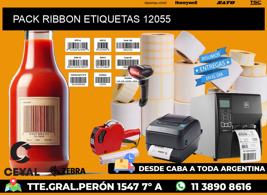 PACK RIBBON ETIQUETAS 12055