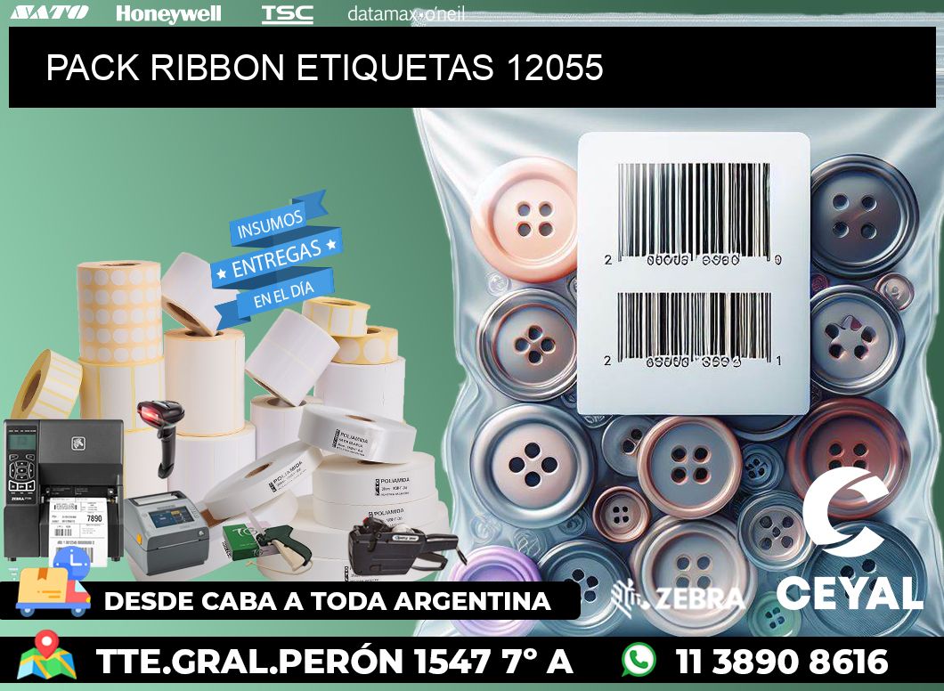 PACK RIBBON ETIQUETAS 12055