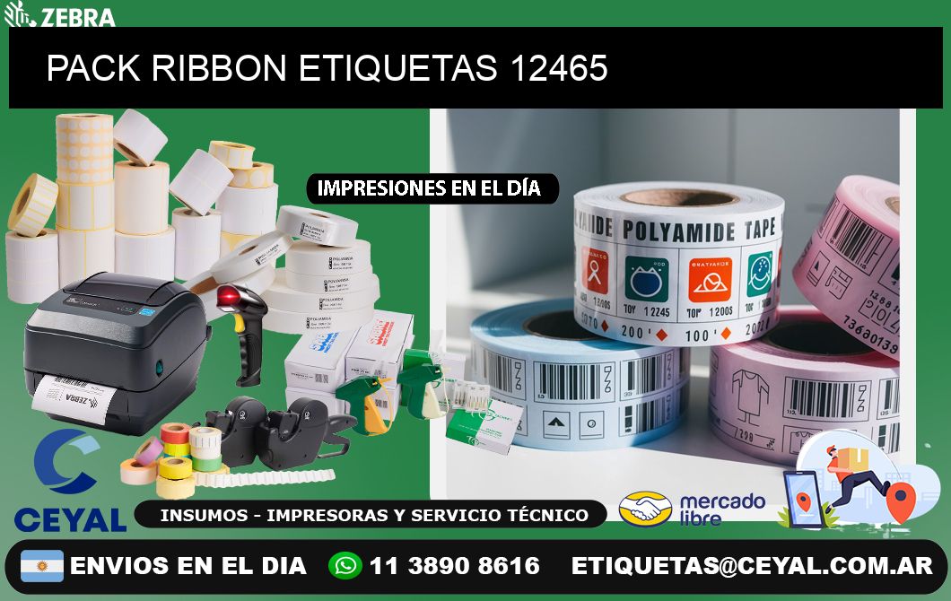 PACK RIBBON ETIQUETAS 12465