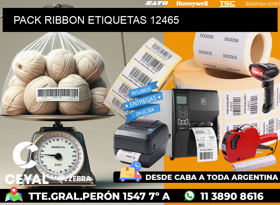 PACK RIBBON ETIQUETAS 12465