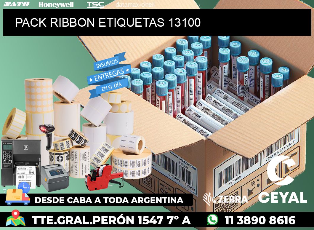 PACK RIBBON ETIQUETAS 13100