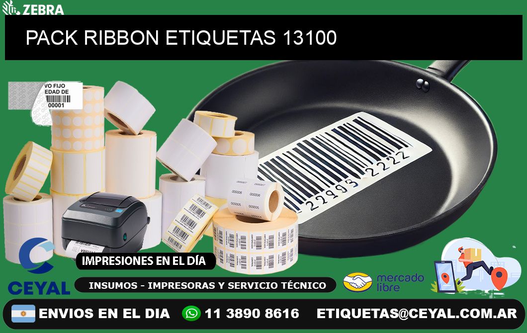 PACK RIBBON ETIQUETAS 13100