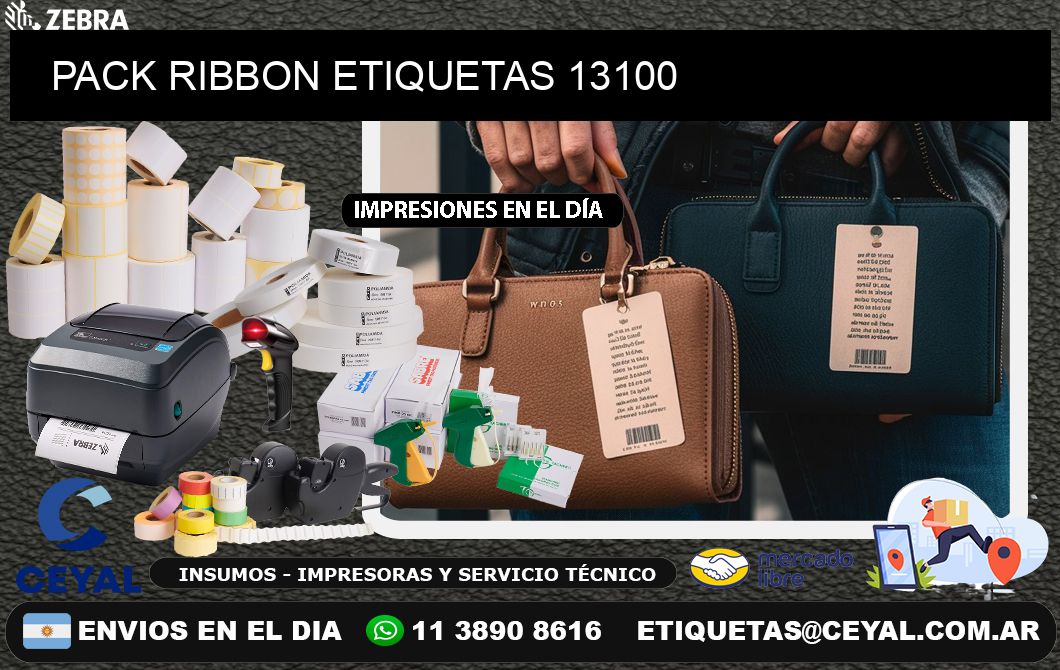 PACK RIBBON ETIQUETAS 13100