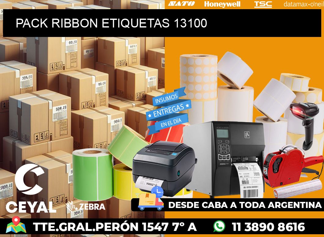 PACK RIBBON ETIQUETAS 13100