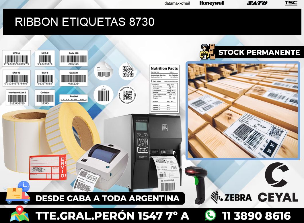 RIBBON ETIQUETAS 8730