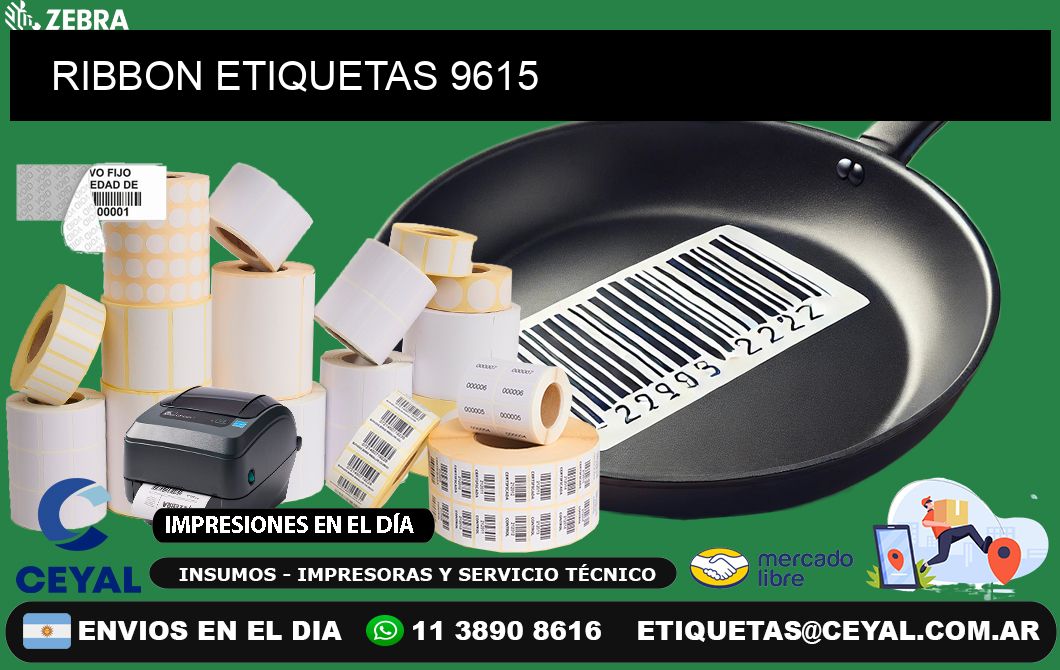 RIBBON ETIQUETAS 9615