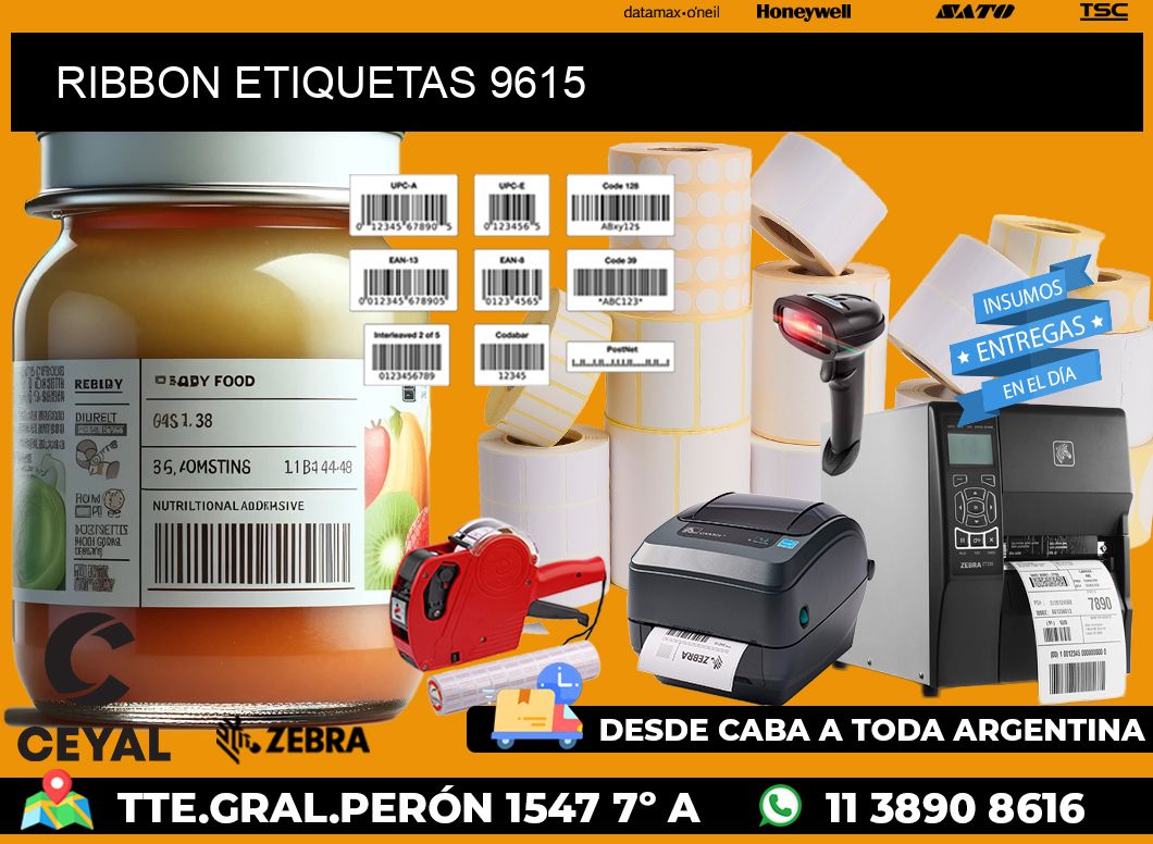 RIBBON ETIQUETAS 9615