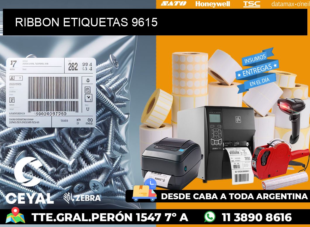 RIBBON ETIQUETAS 9615