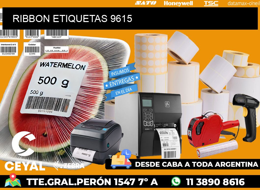 RIBBON ETIQUETAS 9615