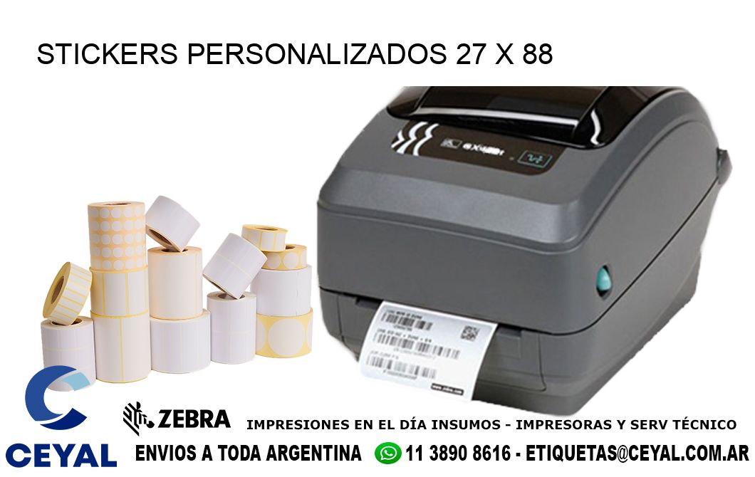 STICKERS PERSONALIZADOS 27 x 88