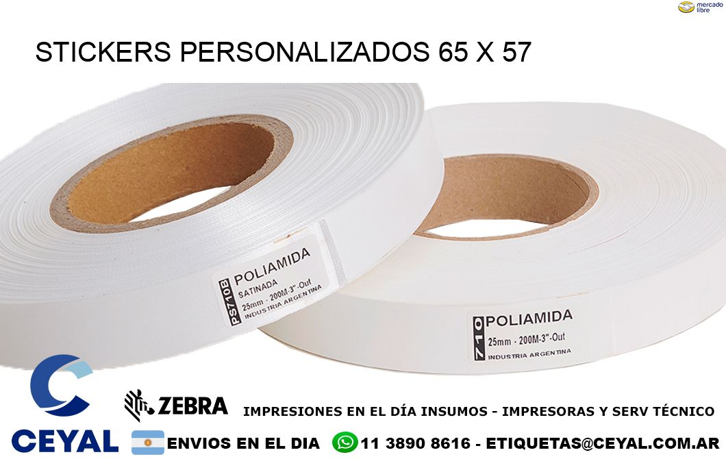 STICKERS PERSONALIZADOS 65 x 57