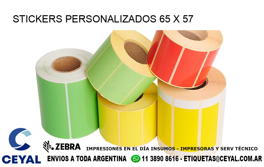 STICKERS PERSONALIZADOS 65 x 57