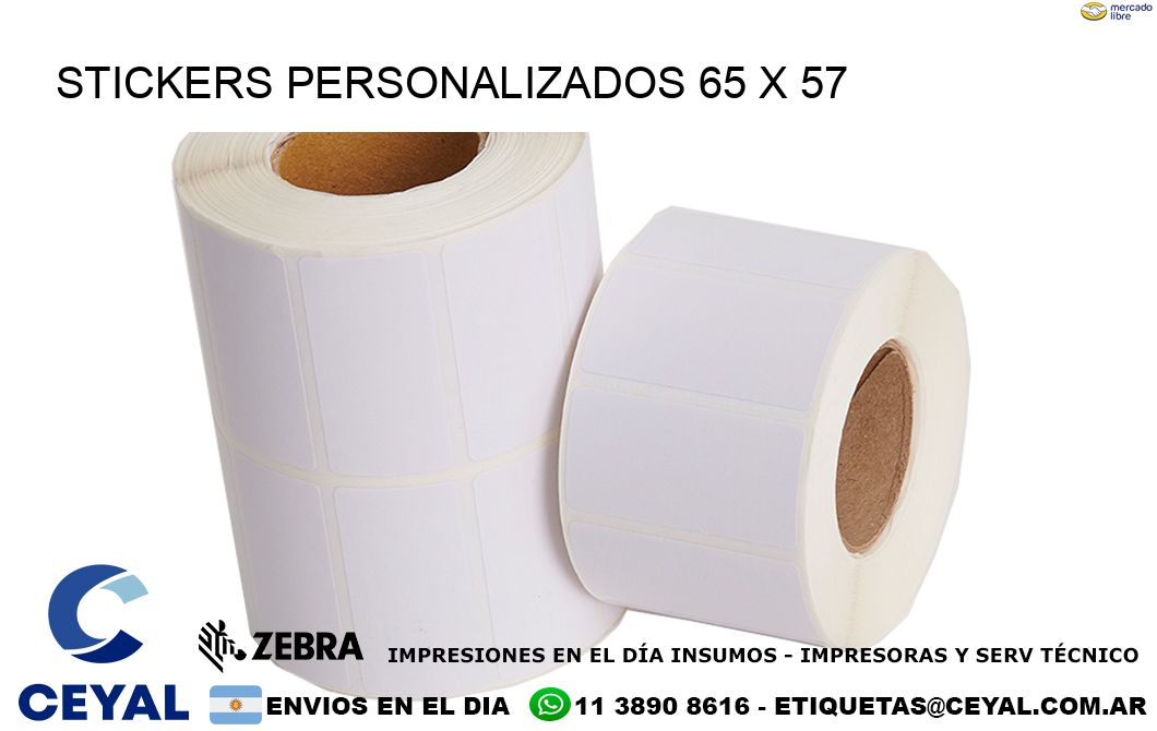 STICKERS PERSONALIZADOS 65 x 57