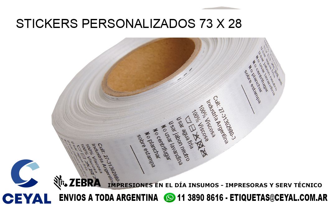 STICKERS PERSONALIZADOS 73 x 28