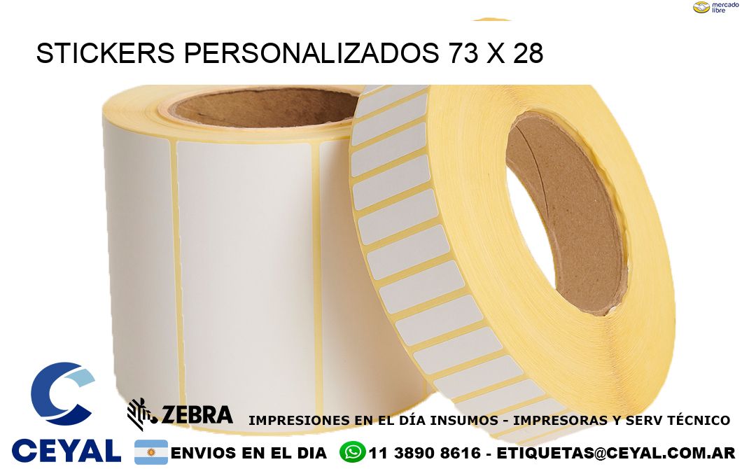 STICKERS PERSONALIZADOS 73 x 28