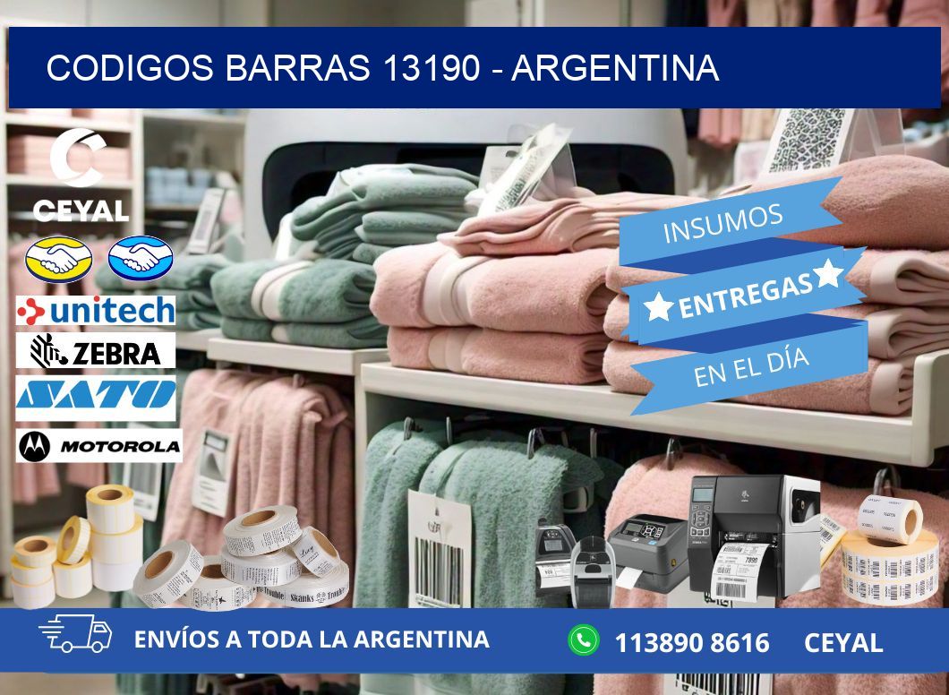 CODIGOS BARRAS 13190 - ARGENTINA