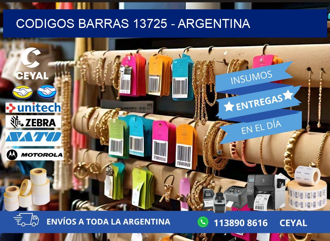 CODIGOS BARRAS 13725 - ARGENTINA