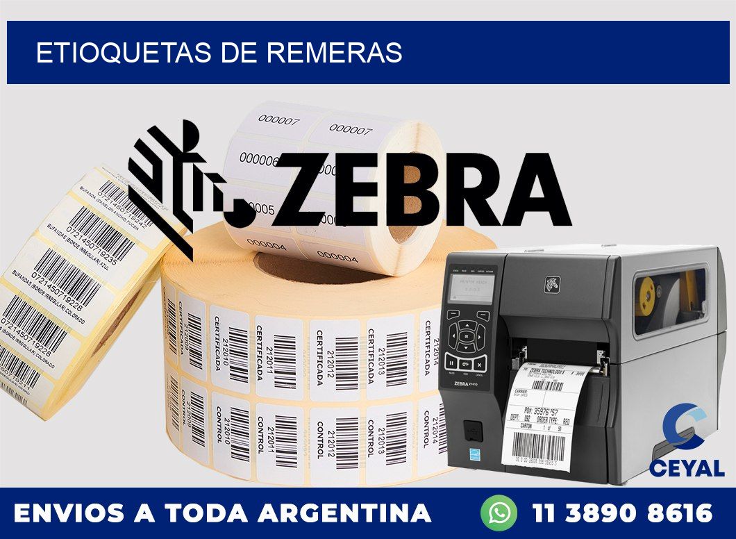 ETIOQUETAS DE REMERAS