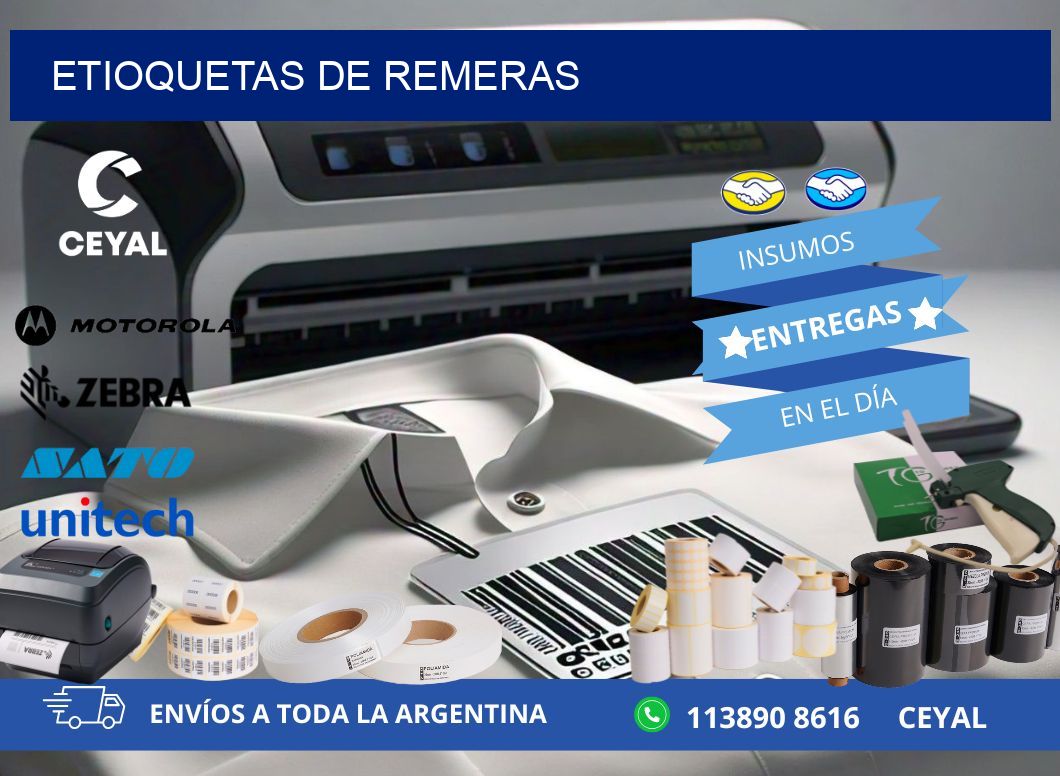 ETIOQUETAS DE REMERAS