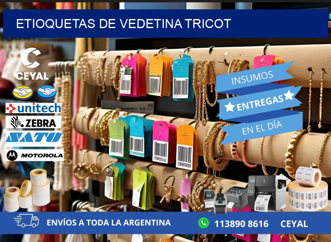 ETIOQUETAS DE VEDETINA TRICOT