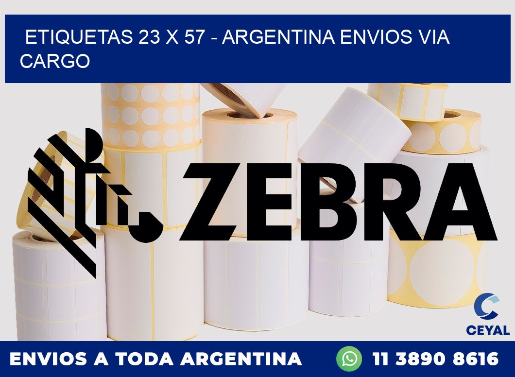 ETIQUETAS 23 x 57 – ARGENTINA ENVIOS VIA CARGO