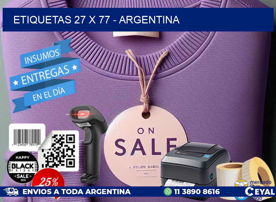 ETIQUETAS 27 x 77 - ARGENTINA