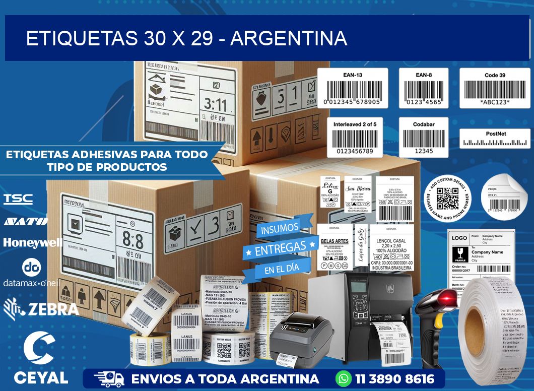 ETIQUETAS 30 x 29 - ARGENTINA