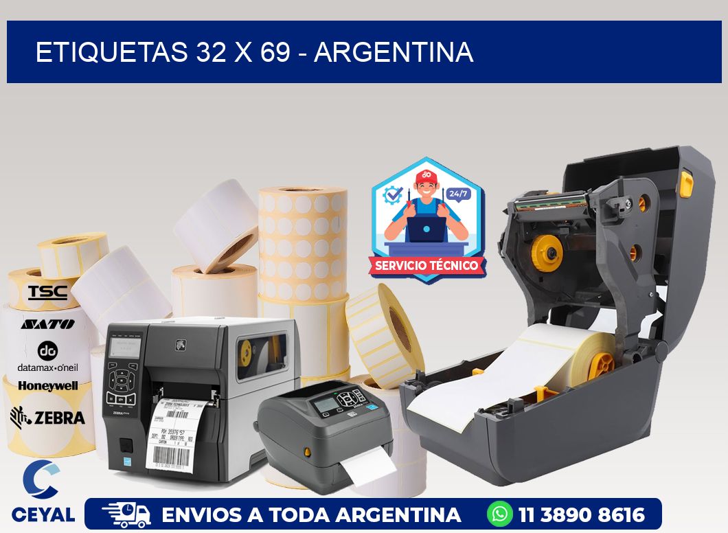 ETIQUETAS 32 x 69 - ARGENTINA