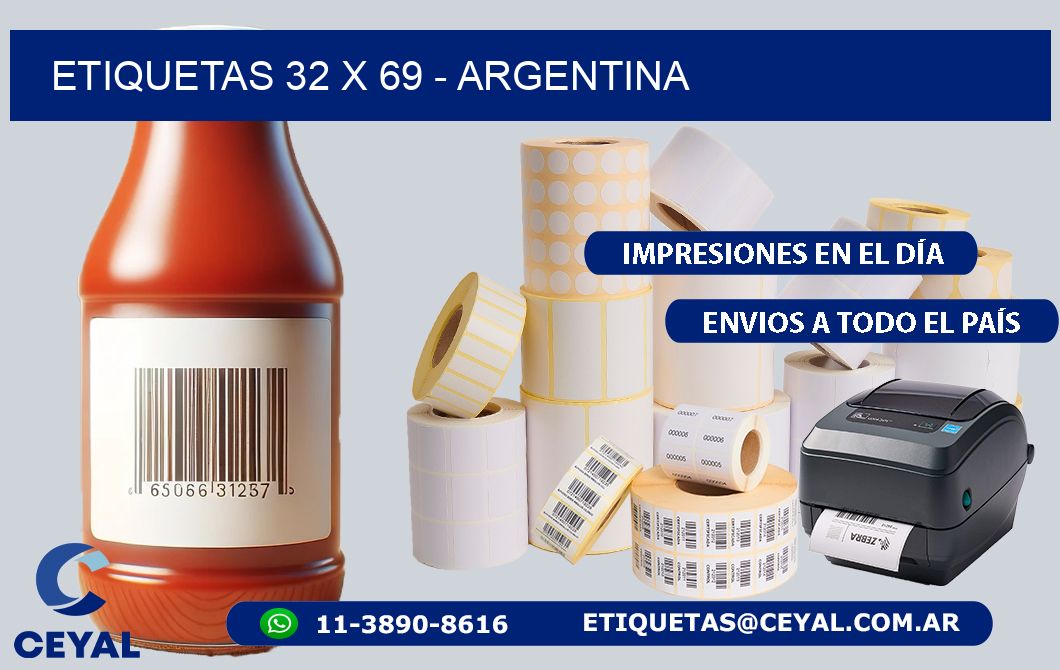 ETIQUETAS 32 x 69 - ARGENTINA