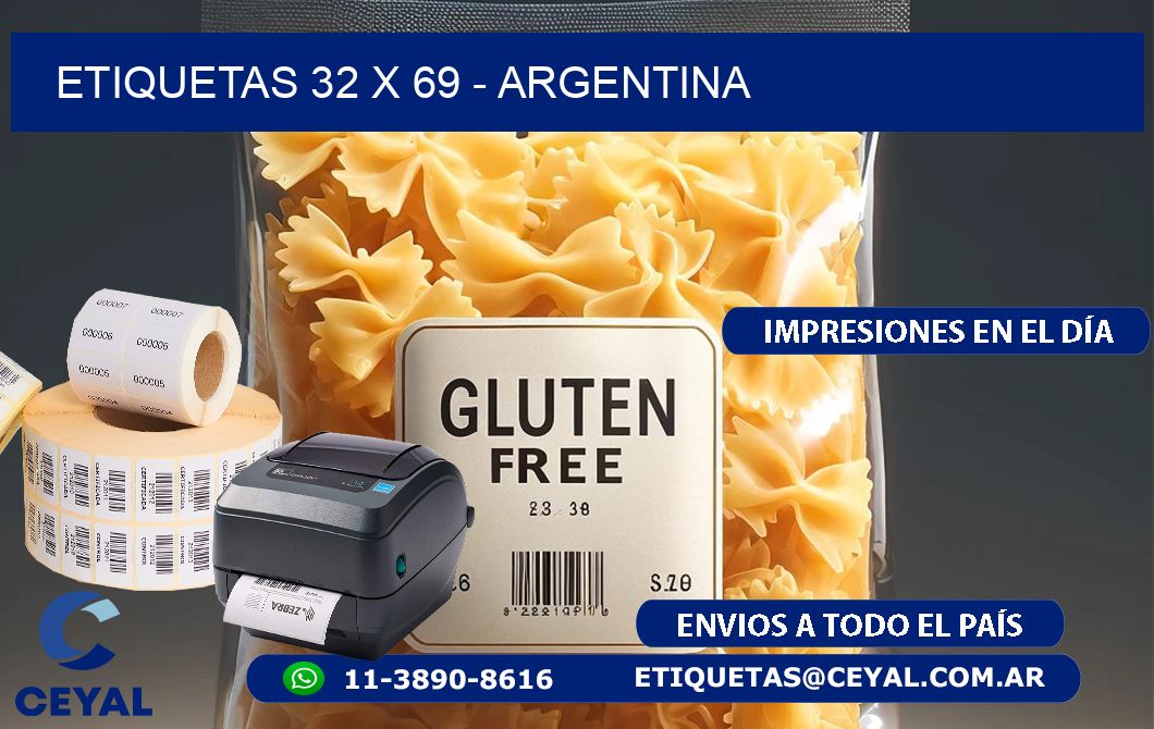 ETIQUETAS 32 x 69 - ARGENTINA