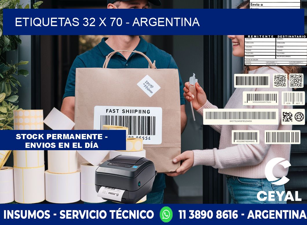 ETIQUETAS 32 x 70 - ARGENTINA