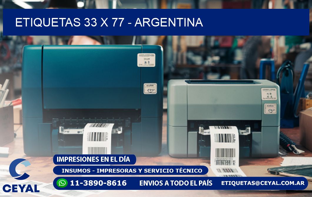 ETIQUETAS 33 x 77 - ARGENTINA