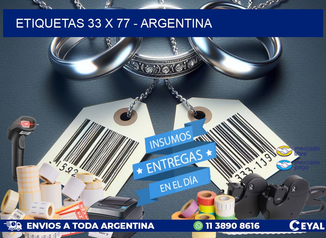 ETIQUETAS 33 x 77 - ARGENTINA