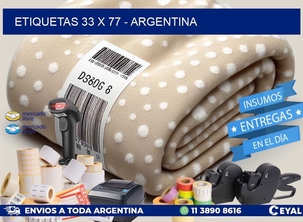 ETIQUETAS 33 x 77 - ARGENTINA