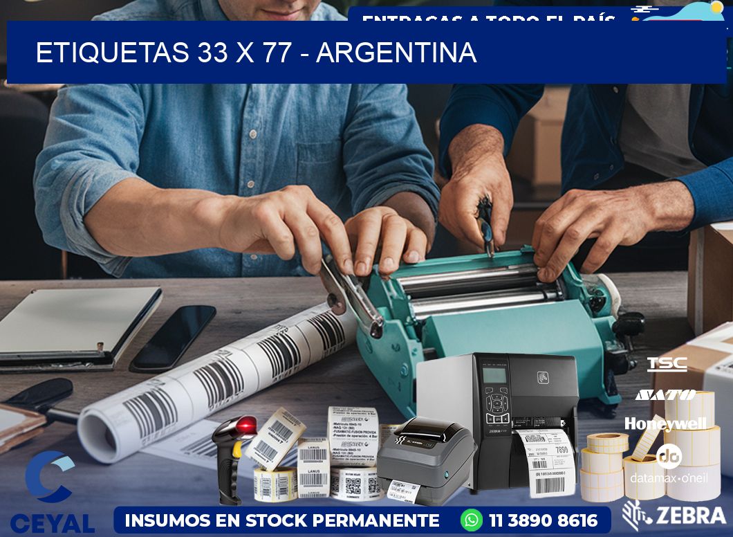 ETIQUETAS 33 x 77 - ARGENTINA