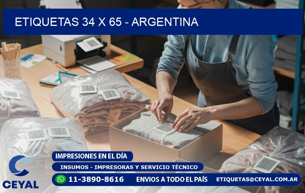 ETIQUETAS 34 x 65 - ARGENTINA