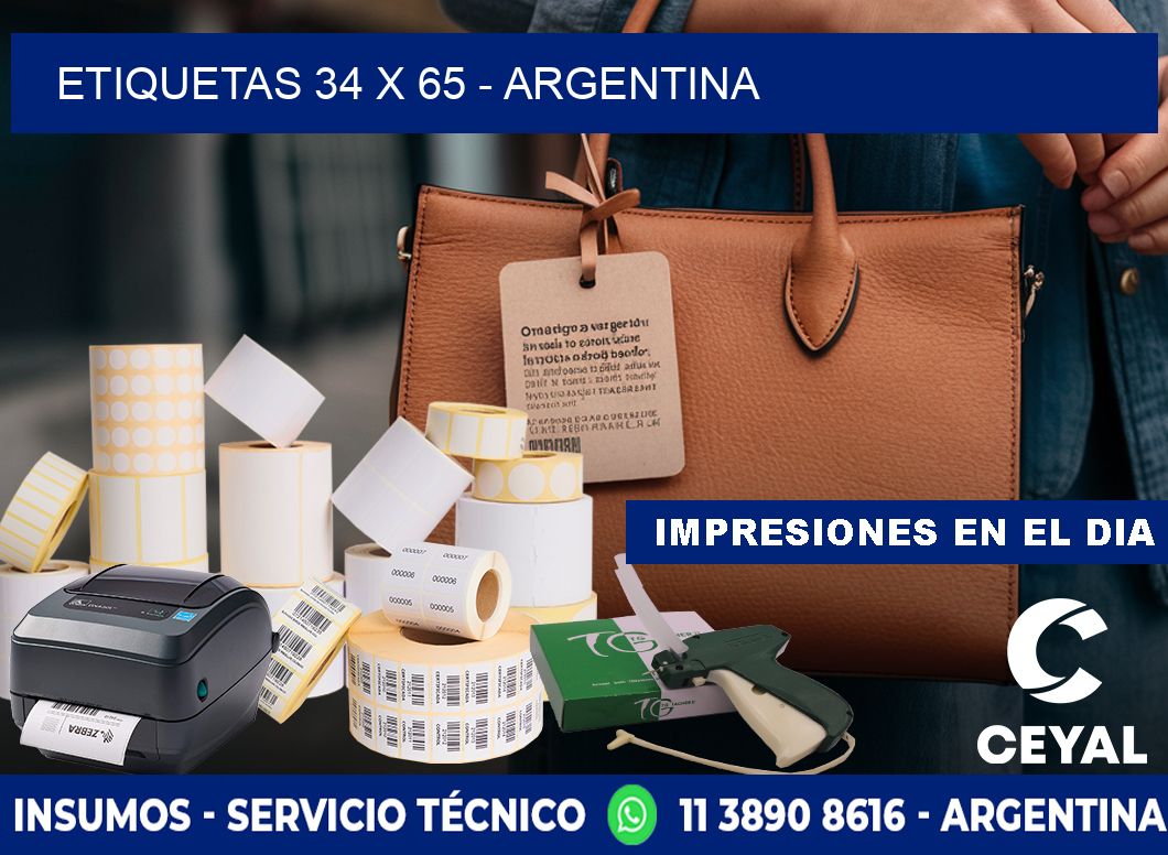 ETIQUETAS 34 x 65 - ARGENTINA