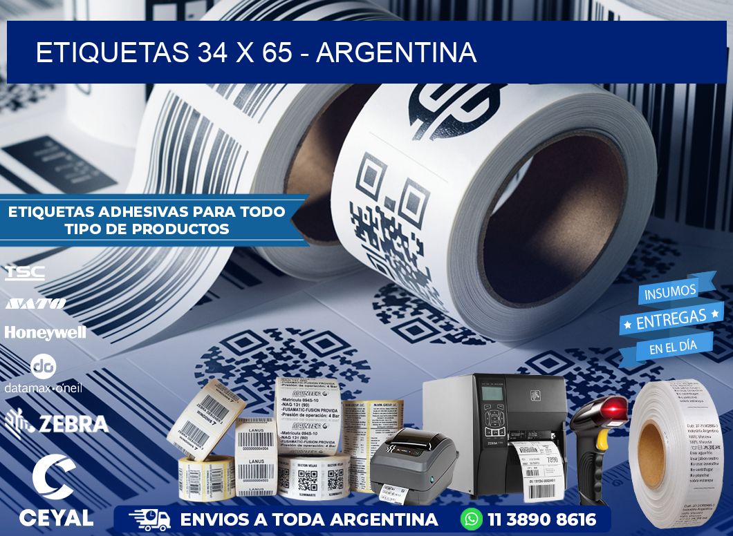 ETIQUETAS 34 x 65 - ARGENTINA