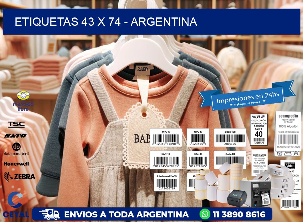 ETIQUETAS 43 x 74 - ARGENTINA