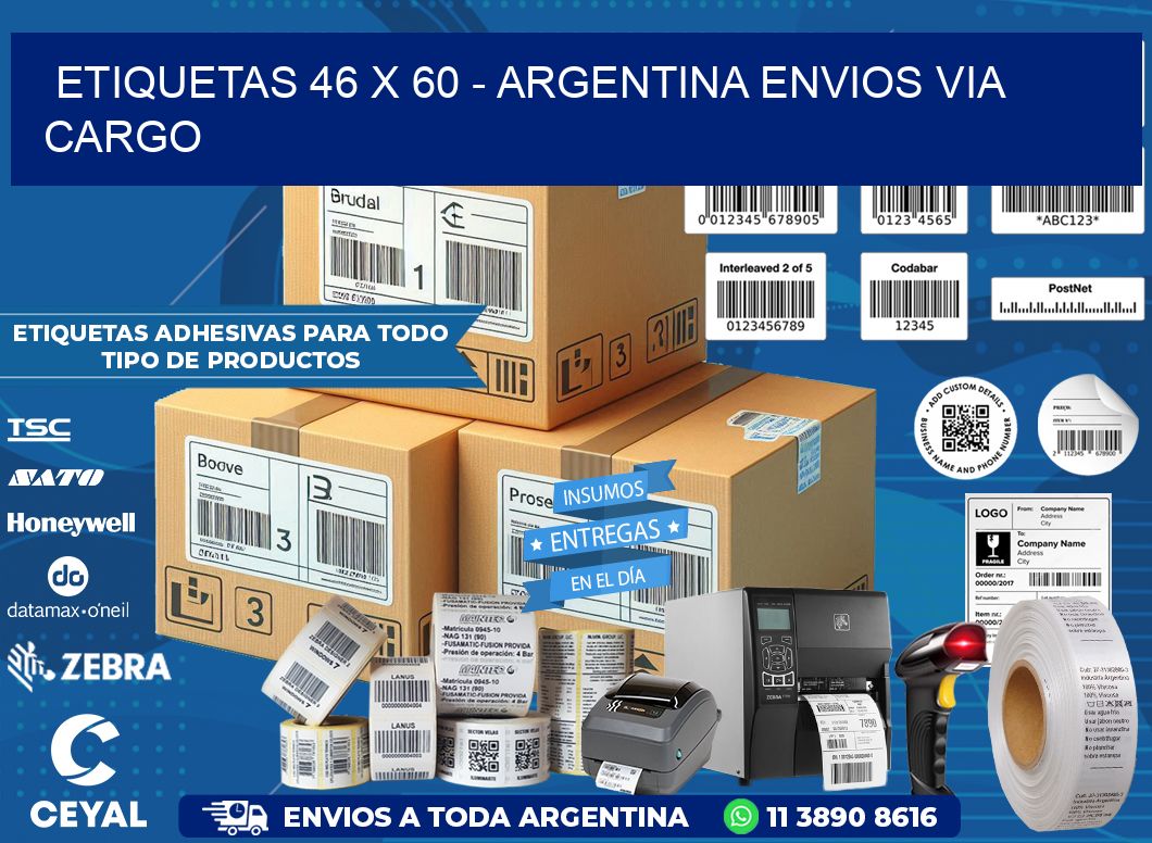 ETIQUETAS 46 x 60 – ARGENTINA ENVIOS VIA CARGO