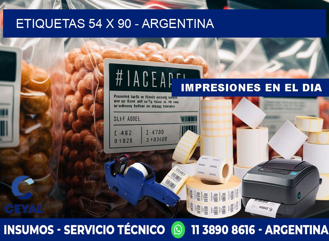 ETIQUETAS 54 x 90 - ARGENTINA