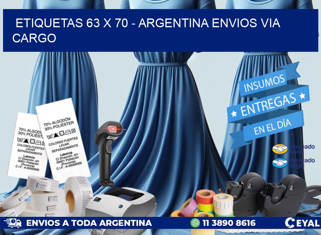 ETIQUETAS 63 x 70 – ARGENTINA ENVIOS VIA CARGO