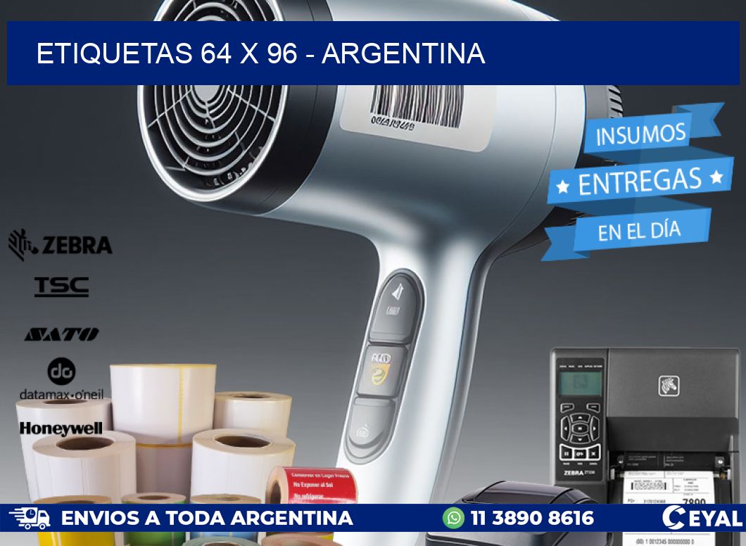 ETIQUETAS 64 x 96 - ARGENTINA