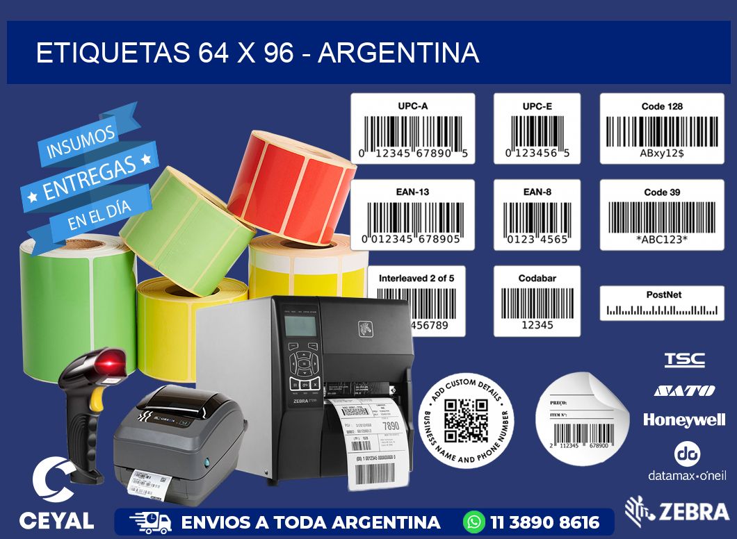 ETIQUETAS 64 x 96 - ARGENTINA