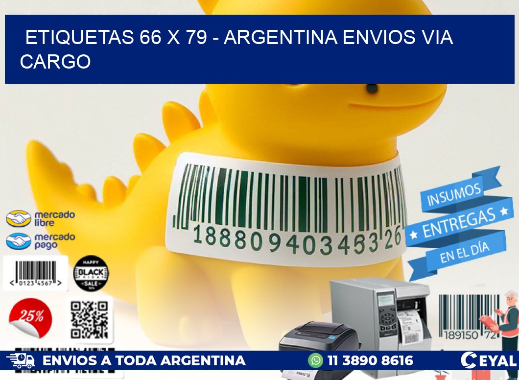 ETIQUETAS 66 x 79 - ARGENTINA ENVIOS VIA CARGO